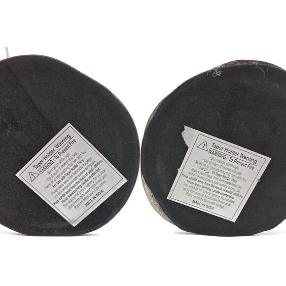 Gothic Halloween Spider Candle Holder Pair Black Metal Spooky Taper Candle Decor - Picture 12 of 12